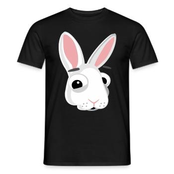 Hase Kopf Häschen lustig - Männer T-Shirt - Schwarz - Vorne - AI Model Male 178 light (178cm)