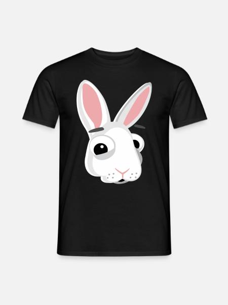 Bunny Head Bunny Funny - Men's T-Shirt - black