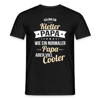 Kletter Papa wie ein normaler Papa viel cooler - Männer T-Shirt - Schwarz - Vorne - AI Model Male 178 light (178cm)