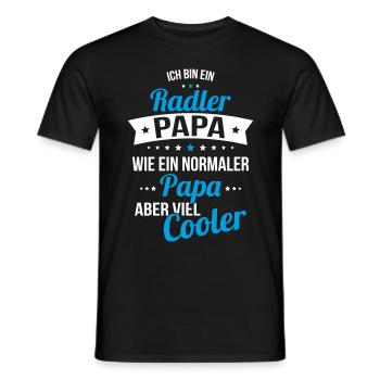 Radler dad like a normal dad but much cooler - Men's T-Shirt - black - Front - AI Model Male 178 light (178cm)