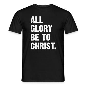 Toute la gloire à Christ - T-shirt homme - noir - Devant - AI Model Male 178 light (178cm)