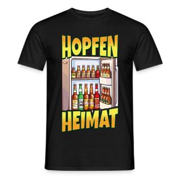 Beer Fridge Beer Bottles Men Drinking Funny - Men's T-Shirt - black - Front - AI Model Male 178 light (178cm)