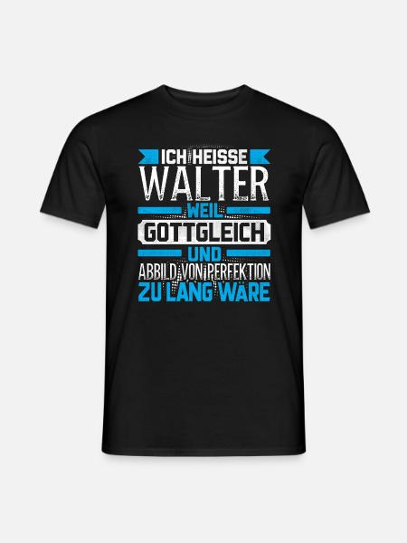 WALTER - Gottgleich - Männer T-Shirt - Schwarz