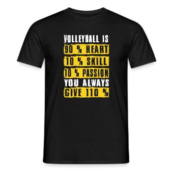 Le volleyball est un cadeau de design 110% en détresse - T-shirt homme - noir - Devant - AI Model Male 178 light (178cm)