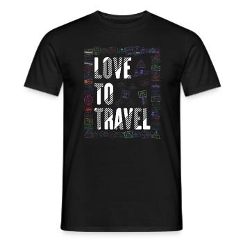 Reiselust Stempel Flug Reisen Urlaub Kreuzfahrt - Männer T-Shirt - Schwarz - Vorne - AI Model Male 178 light (178cm)