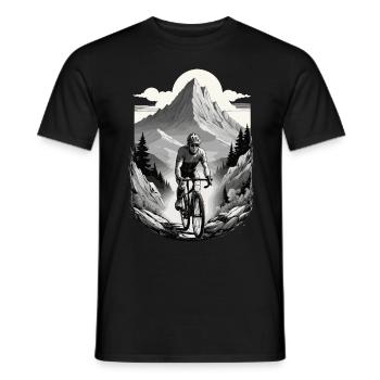 Radfahrer - Männer T-Shirt - Schwarz - Vorne - AI Model Male 178 light (178cm)
