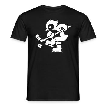Pinguin Eishockey Minimalistische Spieler - Männer T-Shirt - Schwarz - Vorne - AI Model Male 178 light (178cm)