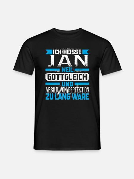 JAN - Gottgleich - Männer T-Shirt - Schwarz