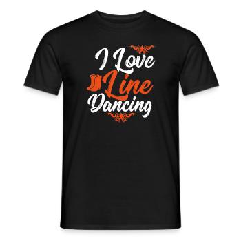Line Dance Shirt I Love Line Dancing Gift Tee - T-shirt homme - noir - Devant - AI Model Male 178 light (178cm)