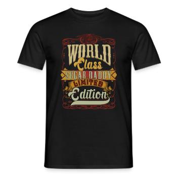 Weltklasse Sugar Daddy Limited Edition - Männer T-Shirt - Schwarz - Vorne - AI Model Male 178 light (178cm)