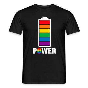 Power Lgbt - Men's T-Shirt - black - Front - AI Model Male 178 light (178cm)