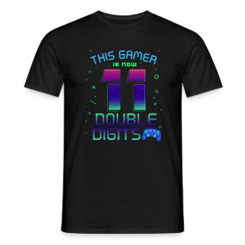 This Gamer Is Now 11 Double Digit 11. - Men's T-Shirt - black - Front - AI Model Male 178 light (178cm)