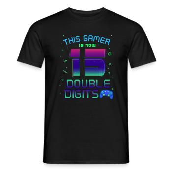 This Gamer Is Now 15 Double Digit 15. - Men's T-Shirt - black - Front - AI Model Male 178 light (178cm)