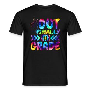 Out Endlich Grundschüler Der 4. Klasse - Männer T-Shirt - Schwarz - Vorne - AI Model Male 178 light (178cm)