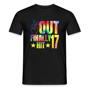 Finally hit 17 years old Promirant 17. - Men's T-Shirt - black - Front - AI Model Male 178 light (178cm)