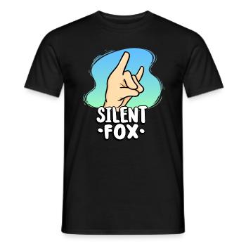 Enseignant Silent Fox pour les élèves tranquilles dans - T-shirt homme - noir - Devant - AI Model Male 178 light (178cm)