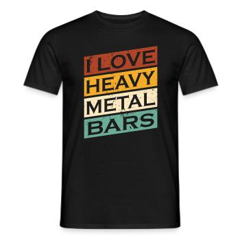 I love Heavy Metal Blacksmith Bladesmith - Men's T-Shirt - black - Front - AI Model Male 178 light (178cm)