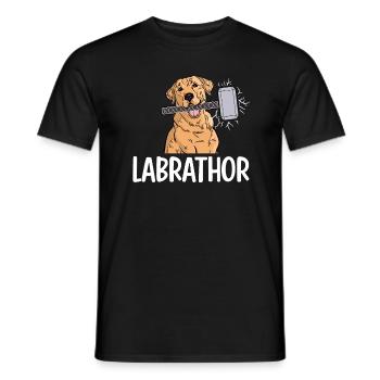 Labrathor Labrador Retriever Golden Retriever - T-shirt homme - noir - Devant - AI Model Male 178 light (178cm)