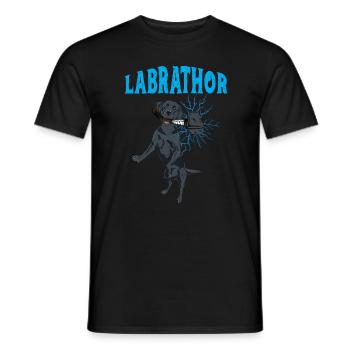 Labrathor Labrador Retriever Golden Retriever - T-shirt homme - noir - Devant - AI Model Male 178 light (178cm)