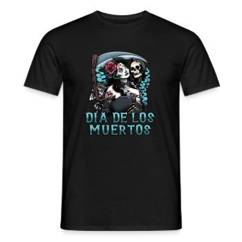 Dia De Los Muerte Halloween Clothes Hallowenn Tea - Men's T-Shirt - black - Front - AI Model Male 178 light (178cm)