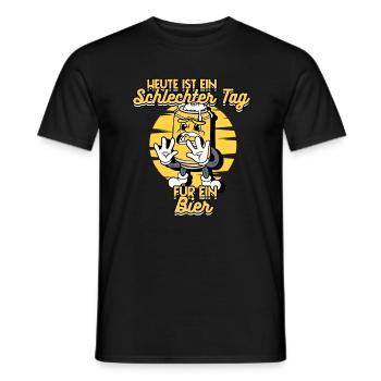 Es Ist Ein Schlechter Tag Für Ein Bier Lustiger - Männer T-Shirt - Schwarz - Vorne - AI Model Male 178 light (178cm)