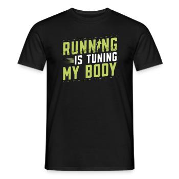Courir, c’est régler mon body runner Marathon Trail - T-shirt homme - noir - Devant - AI Model Male 178 light (178cm)