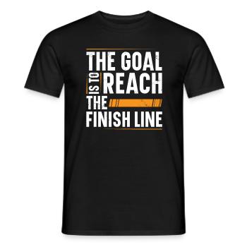 L’objectif est d’atteindre la ligne d’arrivée - T-shirt homme - noir - Devant - AI Model Male 178 light (178cm)