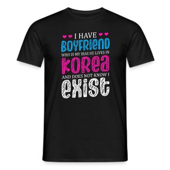Ich Habe Einen Freund Koreanischer Liebhaber - Männer T-Shirt - Schwarz - Vorne - AI Model Male 178 light (178cm)