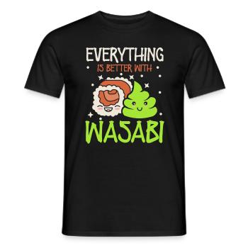 Alles Ist Besser Sushi-liebhaber Japan - Männer T-Shirt - Schwarz - Vorne - AI Model Male 178 light (178cm)
