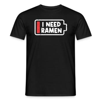 Ich Brauche Ramen Liebhaber Japan Japanisches - Männer T-Shirt - Schwarz - Vorne - AI Model Male 178 light (178cm)