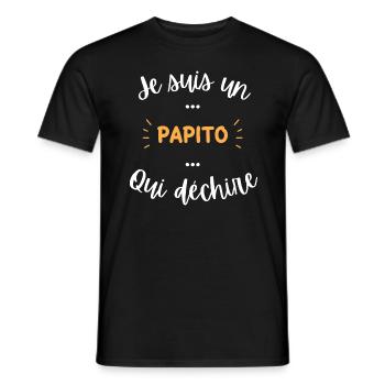 Je suis un papito qui déchire - T-shirt homme - noir - Devant - AI Model Male 178 light (178cm)