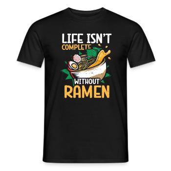 La vie n’est pas complète sans ramen | Ramen - T-shirt homme - noir - Devant - AI Model Male 178 light (178cm)