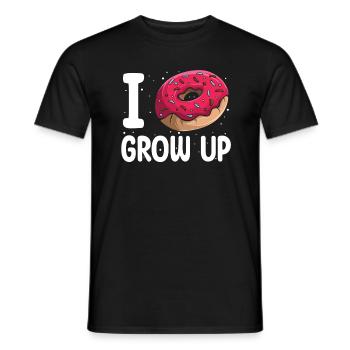 Je ne grandis | Donut Lover Tshirt | Drôle - T-shirt homme - noir - Devant - AI Model Male 178 light (178cm)