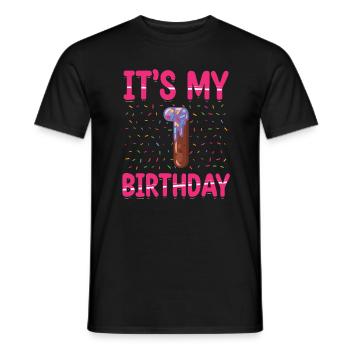 C’est mon 1er anniversaire | | du thème Sprinkles - T-shirt homme - noir - Devant - AI Model Male 178 light (178cm)