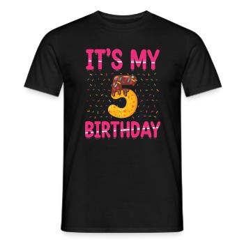 It's My 5th Birthday | Sprinkles Thematic - Men's T-Shirt - black - Front - AI Model Male 178 light (178cm)