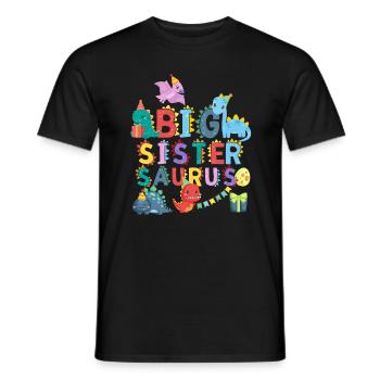 Big sister Saurus | Rawr Dinosaur Tshirt - Men's T-Shirt - black - Front - AI Model Male 178 light (178cm)