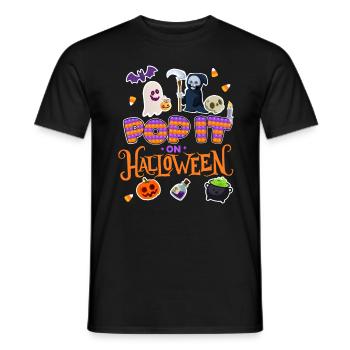 Pop Halloween | Halloween Costume | Halloween - Men's T-Shirt - black - Front - AI Model Male 178 light (178cm)