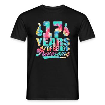 17. Geburtstag Oder Jahrestag 17 Years Of Being - Männer T-Shirt - Schwarz - Vorne - AI Model Male 178 light (178cm)