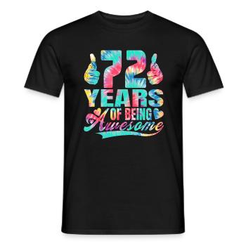 72. Geburtstag Oder Jahrestag 72 Years Of Being - Männer T-Shirt - Schwarz - Vorne - AI Model Male 178 light (178cm)