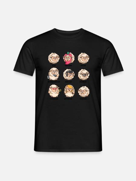 Jeu de mots moutons unschaf troupeau de moutons drôles de moutons - T-shirt homme - noir