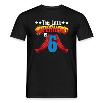 Ce petit super-héros a 6 ans - T-shirt homme - noir - Devant - AI Model Male 178 light (178cm)