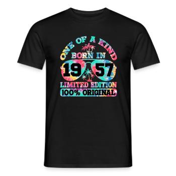 Einzigartig Geboren 1957 Limitierte Auflage - Männer T-Shirt - Schwarz - Vorne - AI Model Male 178 light (178cm)