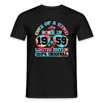 Einzigartig Geboren 1959 Limitierte Auflage - Männer T-Shirt - Schwarz - Vorne - AI Model Male 178 light (178cm)