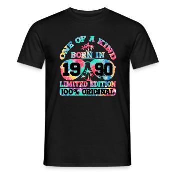 Einzigartig Born In 1990 Limitierte Auflage - Männer T-Shirt - Schwarz - Vorne - AI Model Male 178 light (178cm)