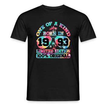 Unique Born 1993 Édition Limitée - T-shirt homme - noir - Devant - AI Model Male 178 light (178cm)