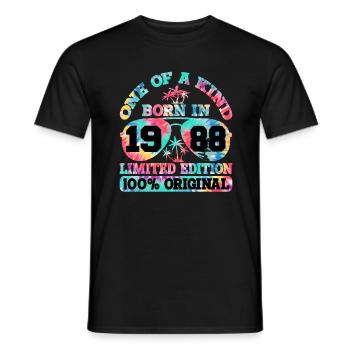 Unique Born 1988 Limited Edition - Men's T-Shirt - black - Front - AI Model Male 178 light (178cm)