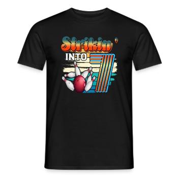 Strikin' Into 7 Bowling Bowler Feier Zum 7. - Männer T-Shirt - Schwarz - Vorne - AI Model Male 178 light (178cm)
