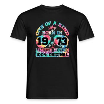 Unique Born 1973 Édition Limitée Été - T-shirt homme - noir - Devant - AI Model Male 178 light (178cm)