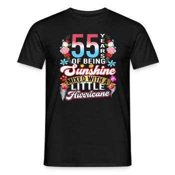 55 years of sunshine mixed with a small - Men's T-Shirt - black - Front - AI Model Male 178 light (178cm)