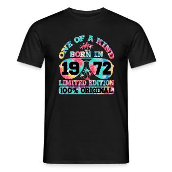 Unique Born 1972 Limited Edition Summer - Men's T-Shirt - black - Front - AI Model Male 178 light (178cm)